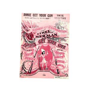 Vintage Annie Get Your Gun Lyrics Music Vocal Book Irving Berlin Ethel Merman